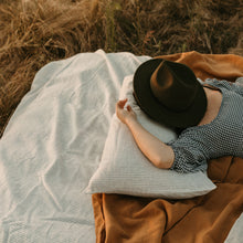 Load image into Gallery viewer, 100% Flax Linen Flat Sheet in Pinstripe