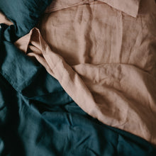 Load image into Gallery viewer, 100% Flax Linen Duvet in Petrol