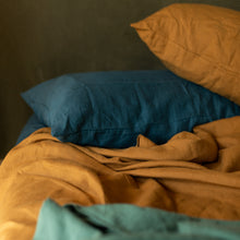 Load image into Gallery viewer, 100% Linen Flax Pillowslips (set of two) in Petrol