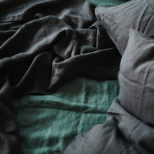 Load image into Gallery viewer, 100% Flax Linen Flat Sheet in Charcoal