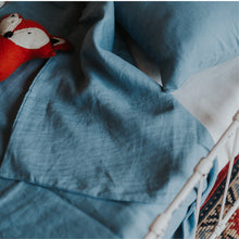 Load image into Gallery viewer, 100% Flax Linen Crib Set (Duvet and Pillowslip) in Brook