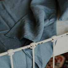Load image into Gallery viewer, 100% Flax Linen Crib Set (Duvet and Pillowslip) in Brook