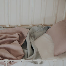 Load image into Gallery viewer, 100% Flax Linen Crib Set (Duvet and Pillowslip) in Nude