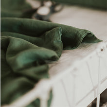 Load image into Gallery viewer, 100% Flax Linen Crib Set (Duvet and Pillowslip) in Pasture