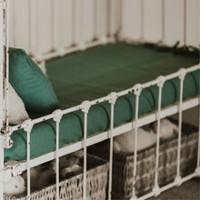 Load image into Gallery viewer, 100% Flax Linen Fitted Crib Sheet in Pasture