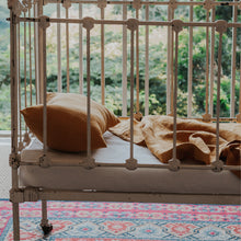 Load image into Gallery viewer, 100% Flax Linen Crib Set (Duvet and Pillowslip) in Saffron