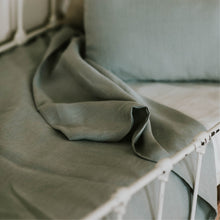 Load image into Gallery viewer, 100% Flax Linen Crib Set (Duvet and Pillowslip) in Stone