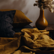 Load image into Gallery viewer, 100% Flax Linen Duvet in Saffron