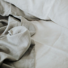 Load image into Gallery viewer, 100% Flax Linen Fitted Sheet in Cloud