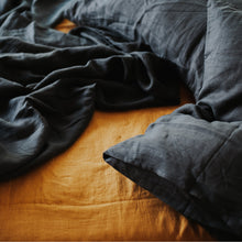 Load image into Gallery viewer, 100% Flax Linen Fitted Sheet is Saffron