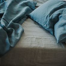 Load image into Gallery viewer, 100% Flax Linen Fitted Sheet in Stone