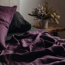 Load image into Gallery viewer, 100% Flax Linen Flat Sheet in Bramble