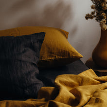 Load image into Gallery viewer, 100% Flax Linen Flat Sheet in Saffron