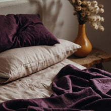 Load image into Gallery viewer, 100% Flax Linen Flat Sheet in Bramble