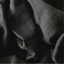 Load image into Gallery viewer, 100% Standard Flax Linen Pillowslips (set of two) in Charcoal (Linen Basket)