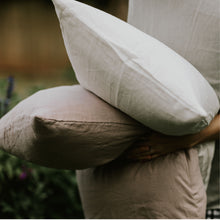 Load image into Gallery viewer, 100% Standard Flax Linen Pillowslips (set of two) in Cloud (Linen Basket)