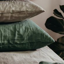 Load image into Gallery viewer, 100% Linen Flax Pillowslips (set of two) in Pasture