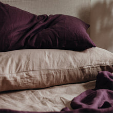 Load image into Gallery viewer, 100% Flax Linen Pillowslips (set of two) in Bramble