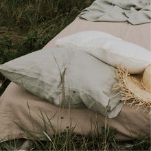 Load image into Gallery viewer, 100% Flax Linen Pillowslips (set of two) in Stone