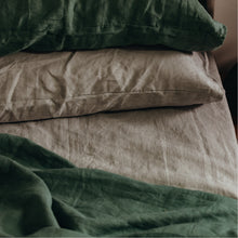 Load image into Gallery viewer, 100% Flax Linen Pillowslips (set of two) in Stone
