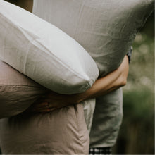 Load image into Gallery viewer, 100% Flax Linen Pillowslips (set of two) in Stone