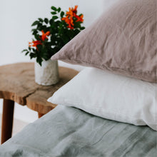 Load image into Gallery viewer, 100% Standard Flax Linen Pillowslips (set of two) in Cloud (Linen Basket)