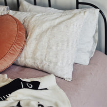 Load image into Gallery viewer, 100% Linen Pillowslips (set of two) in Pinstripe Navy