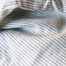 Load image into Gallery viewer, 100% Linen Pillowslips (set of two) in Pinstripe Navy