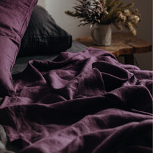 Load image into Gallery viewer, 100% Flax Linen Duvet in Bramble