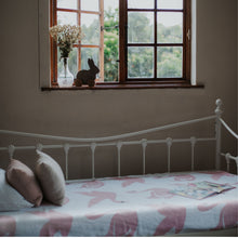 Load image into Gallery viewer, 100% Flax Linen Duvet in Swans + Dots Pillow slip