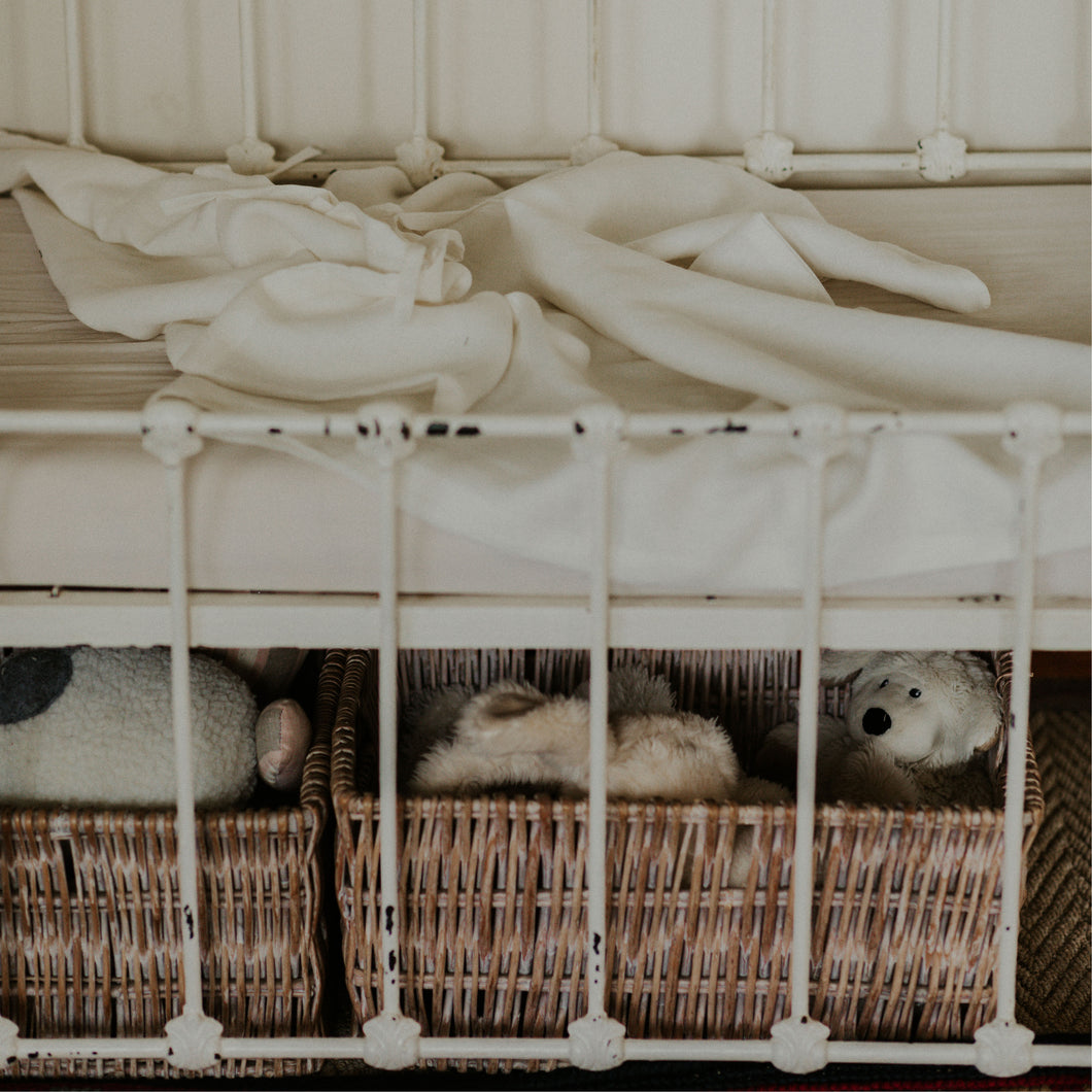 100% Flax Linen Crib Set (Duvet and Pillowslip) in Cloud
