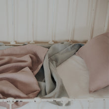 Load image into Gallery viewer, 100% Flax Linen Crib Set (Duvet and Pillowslip) in Nude
