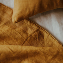 Load image into Gallery viewer, 100% Flax Linen Crib Set (Duvet and Pillowslip) in Saffron
