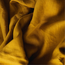 Load image into Gallery viewer, 100% Flax Linen Fitted Crib Sheet in Saffron
