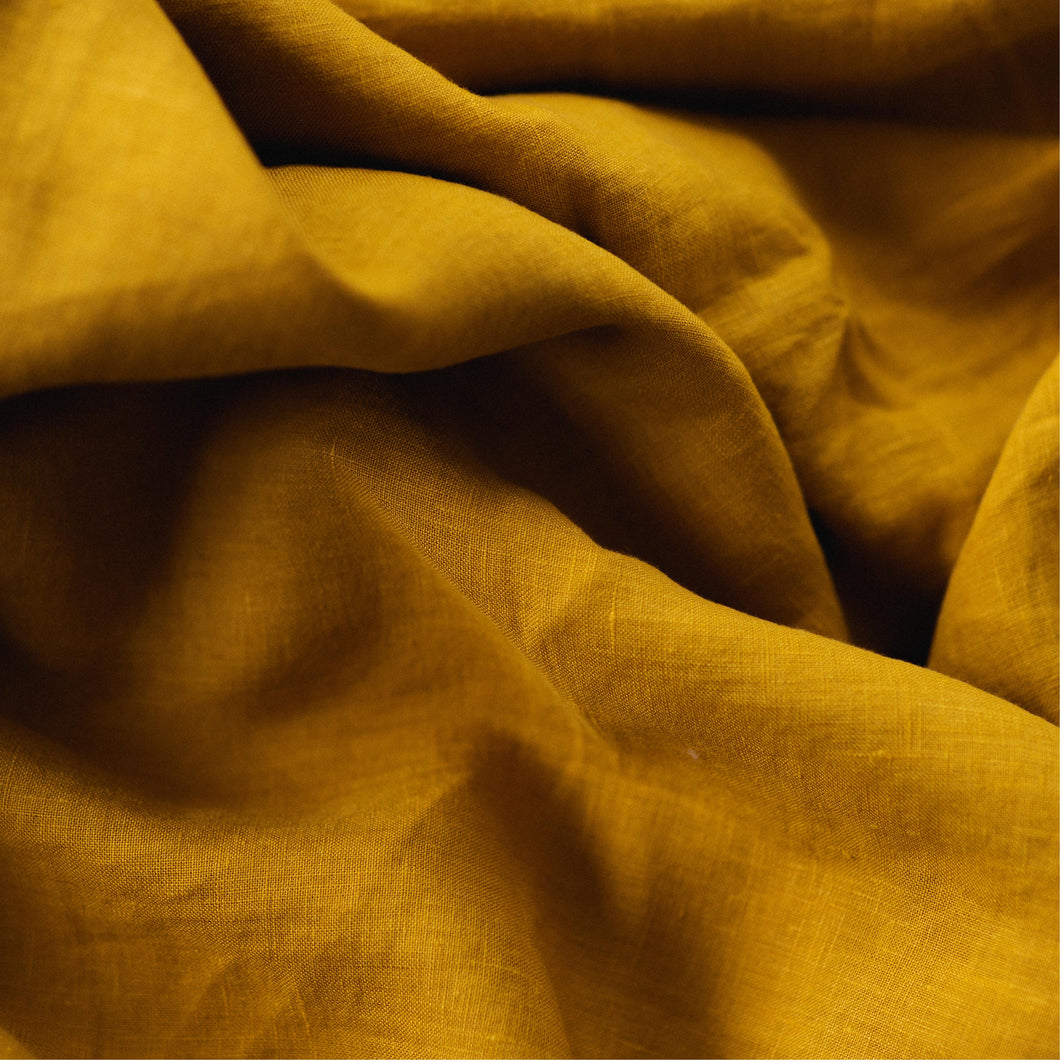 100% Linen Pillowslips (set of two) in Saffron
