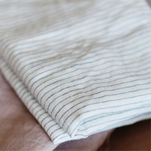 Load image into Gallery viewer, 100% Linen Pillowslips (set of two) in Pinstripe Navy
