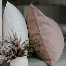 Load image into Gallery viewer, 100% Flax Linen Pillowslips (set of two) in Nude
