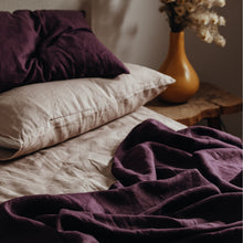 Load image into Gallery viewer, 100% Flax Linen Duvet in Bramble
